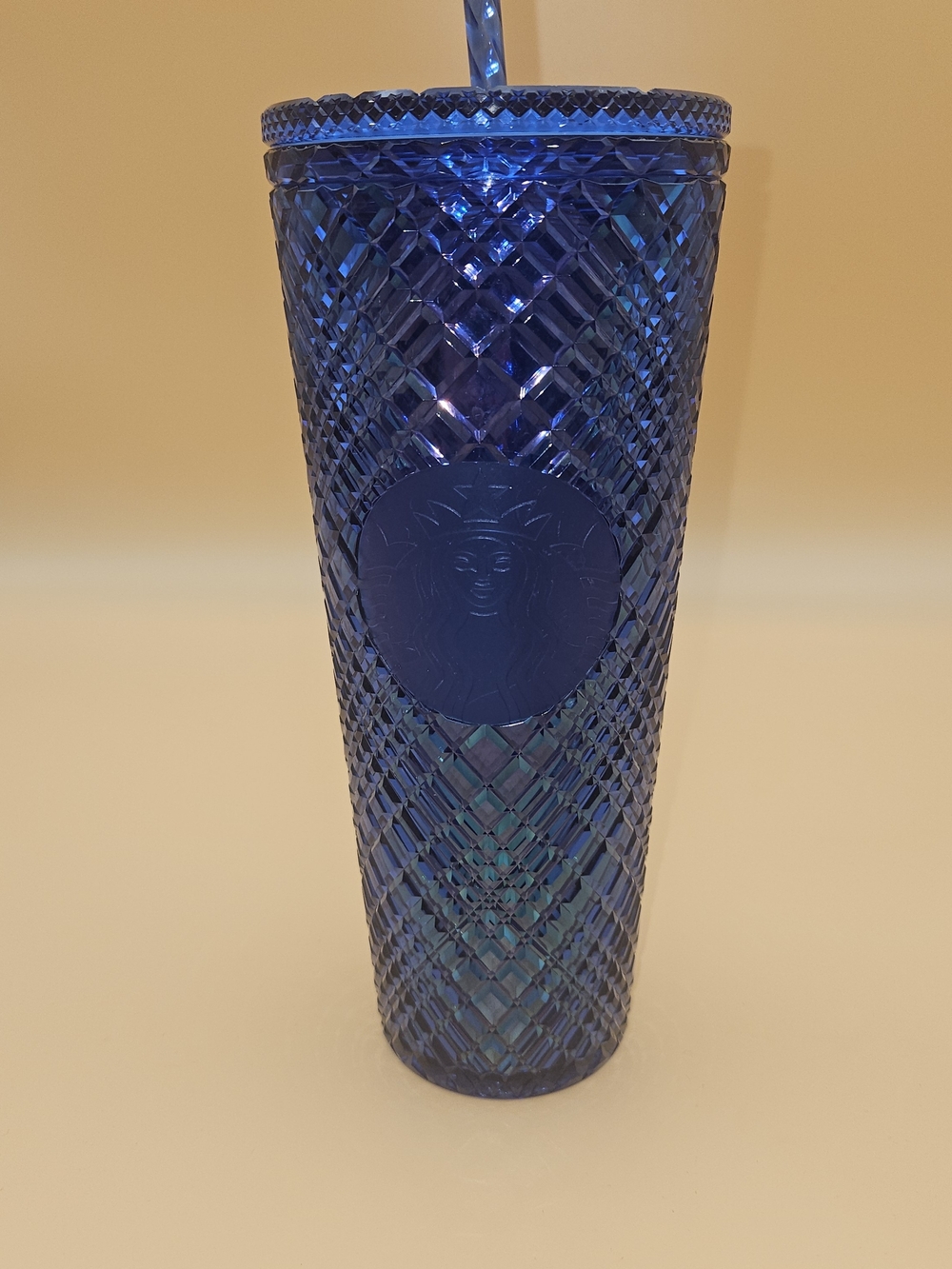 Starbucks Cobalt Blue Textured Tumbler with Straw